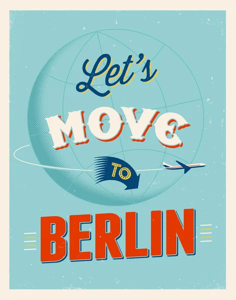 Vintage affiche de voyage — Image vectorielle