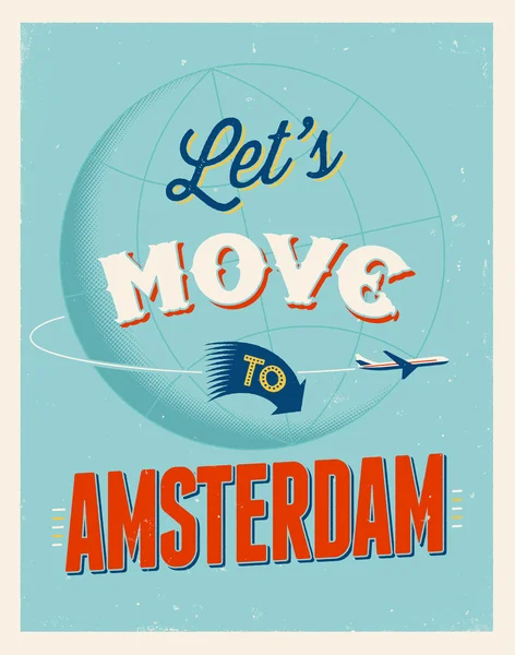 Vintage affiche de voyage — Image vectorielle