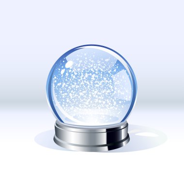 kar-kubbe veya kristal top vektör.