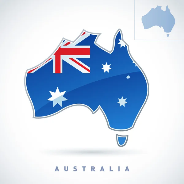 Gestileerde kaart van Australië — Stockvector
