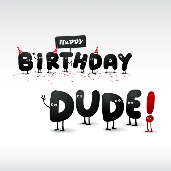 Vtipné přání k narozeninám — Stockový vektor