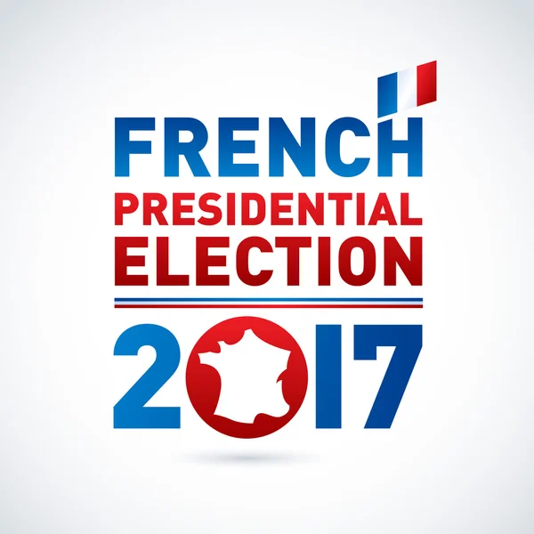 Плакат президентских выборов во Франции — стоковый вектор