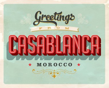 Vintage turistik tebrik kartı