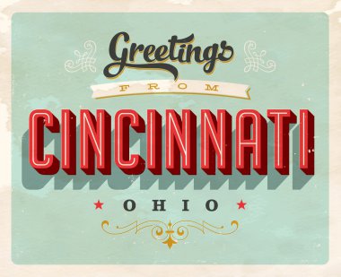 Vintage turistik tebrik kartı