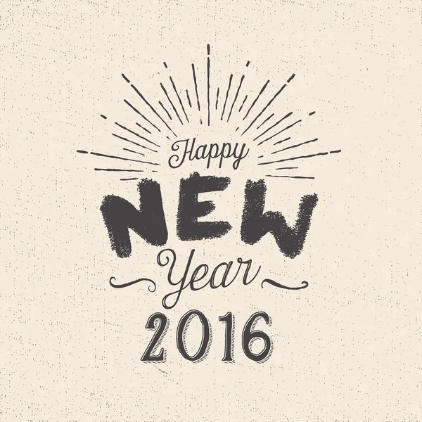 Kézzel készített stílus üdvözlőlap - boldog új év 2016 — Stock Vector
