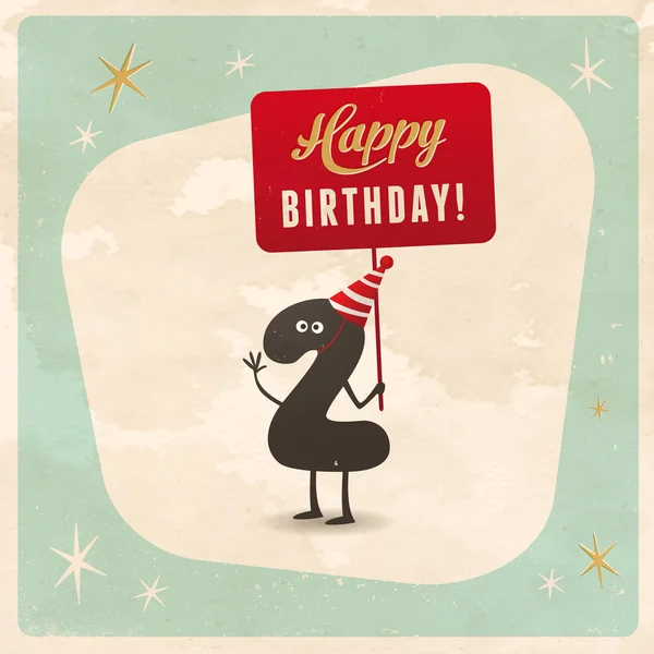 Legrační 2. narozeniny karty Royalty Free Stock Vektory