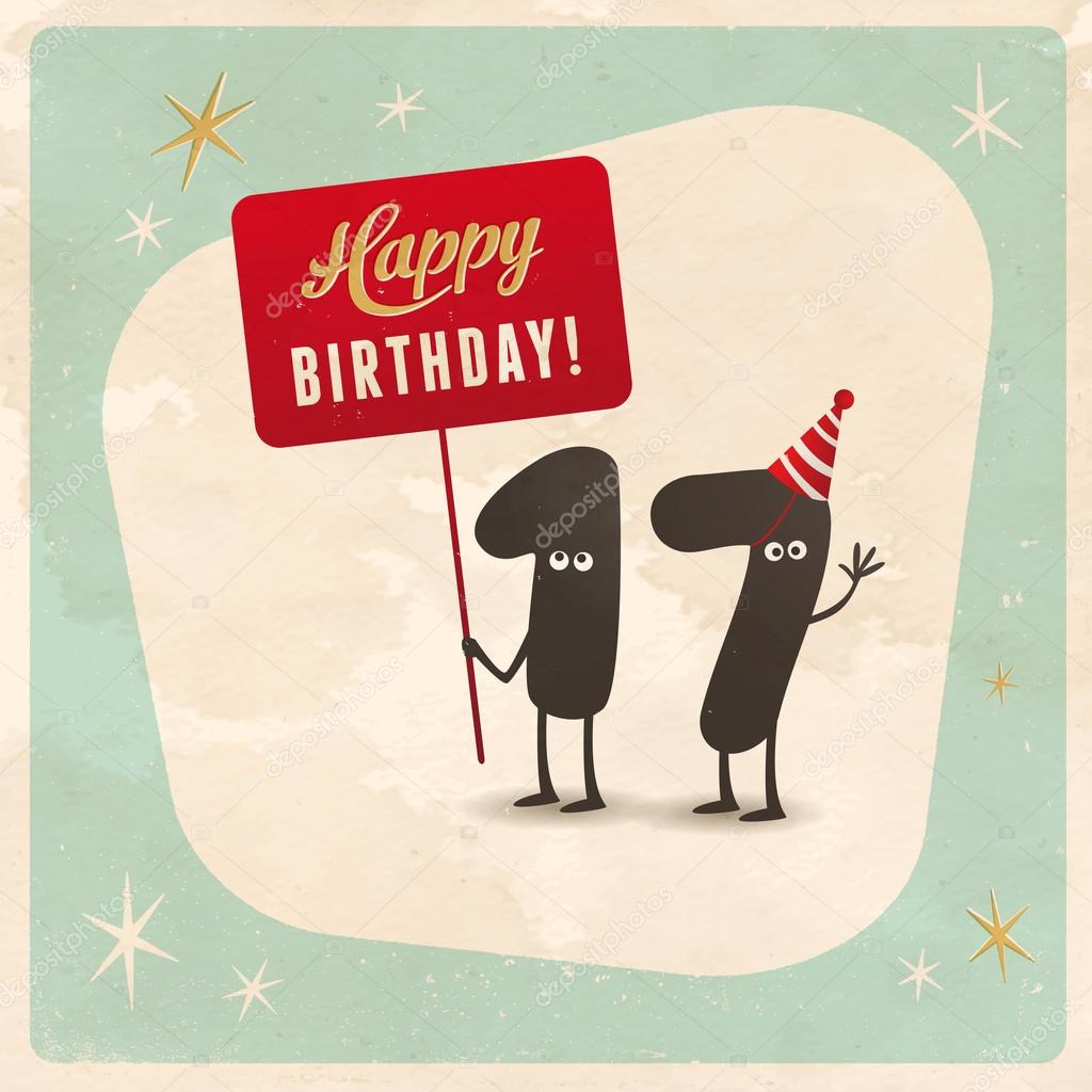 Funny 17th birthday Card Stock Vector Image by ©CallahanLounge 88665856