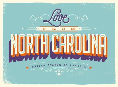 Tebrik kartı - aşk North Carolina
