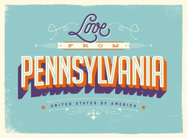 Tebrik kartı - aşk Pennsylvania'lı