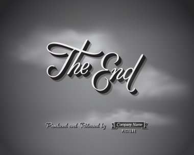 Movie ending screen clipart