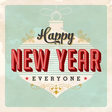 Vintage genel New Year's Eve kartı