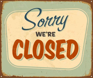 Metal Sign - Closed clipart