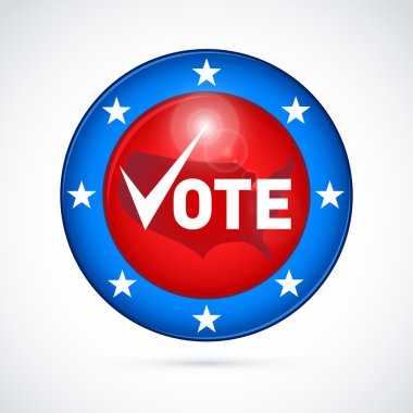 Vote election campaign badge button vector Vote election campaign badge button vector