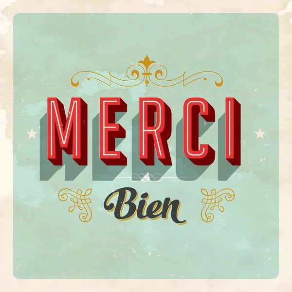 Французское народное выражение "Спасибо большое" — стоковый вектор