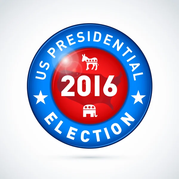 Ilustrasi pemilihan presiden Amerika Serikat 2016 - Stok Vektor