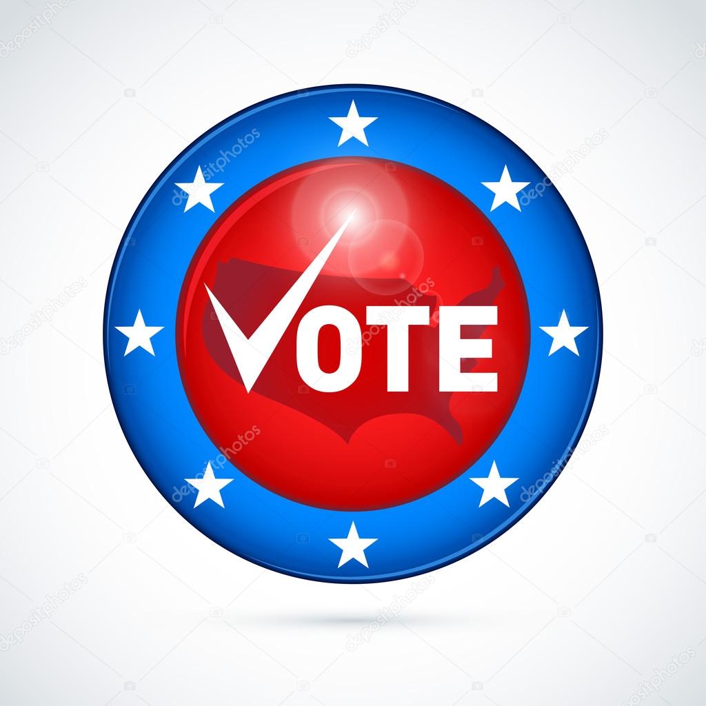 Vote election campaign badge button