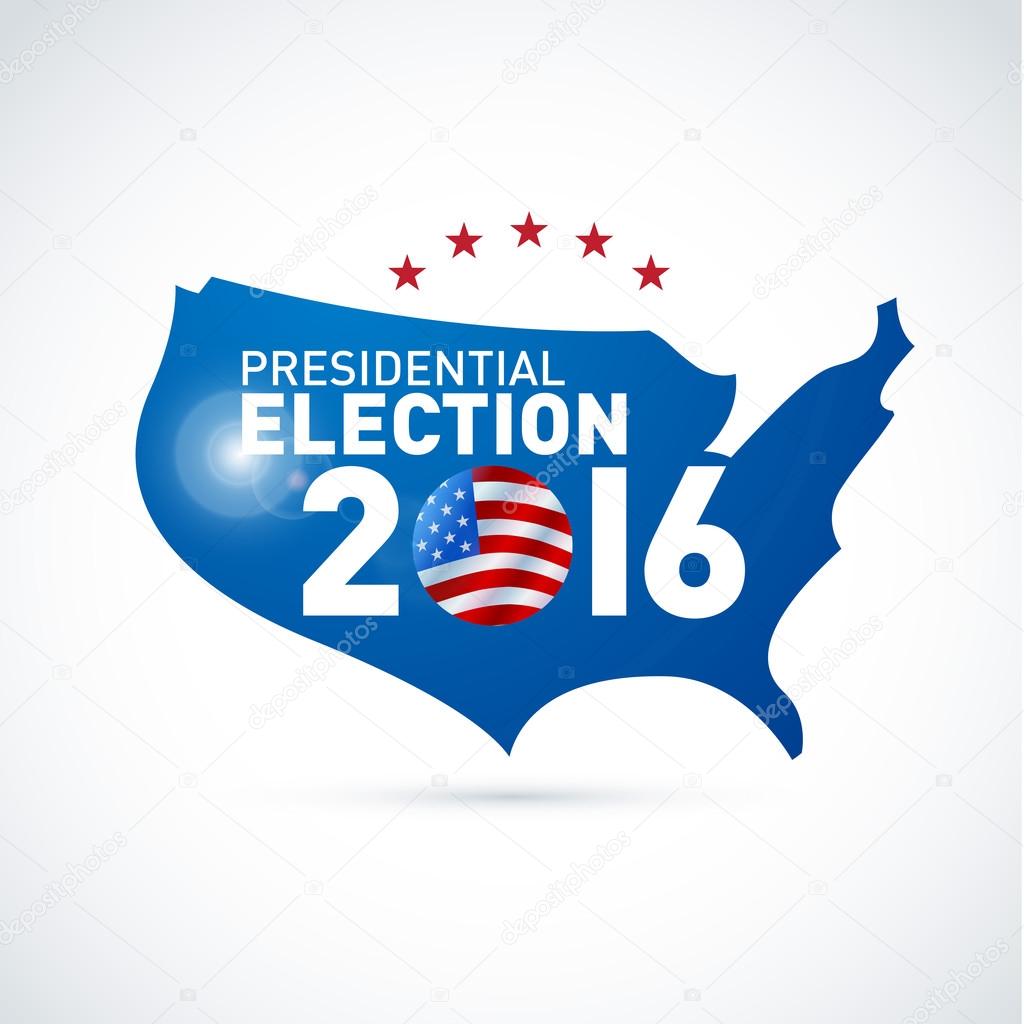 2016 US presidential elections map concept