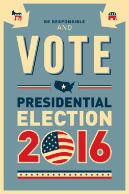 2016 yılında ABD başkanlık seçimleri düğmesi