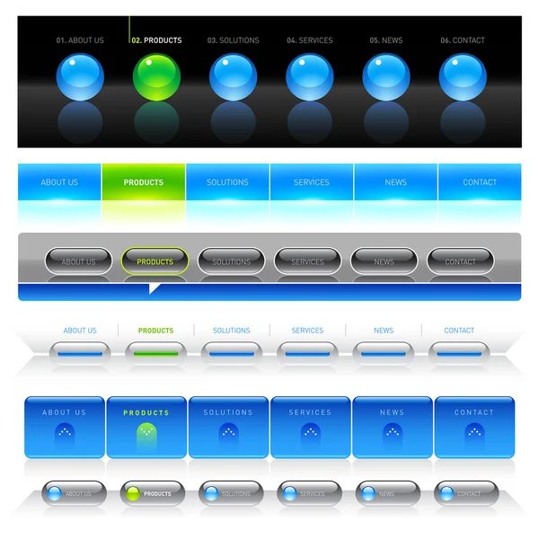 Plantilla de navegación web fácil de editar — Vector de stock