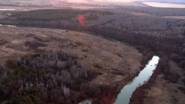 Luftaufnahme aus der Landschaft. — Stockvideo