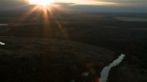 Luftaufnahme aus der Landschaft. — Stockvideo