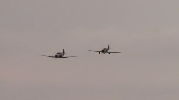 Deux avions prise de vue aérienne . — Video