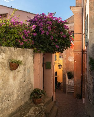View of Cervo historic center, one most beautiful villages of Italy, located in Liguria Region