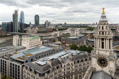 Panorama of London mix of historic and modern architecture, England
