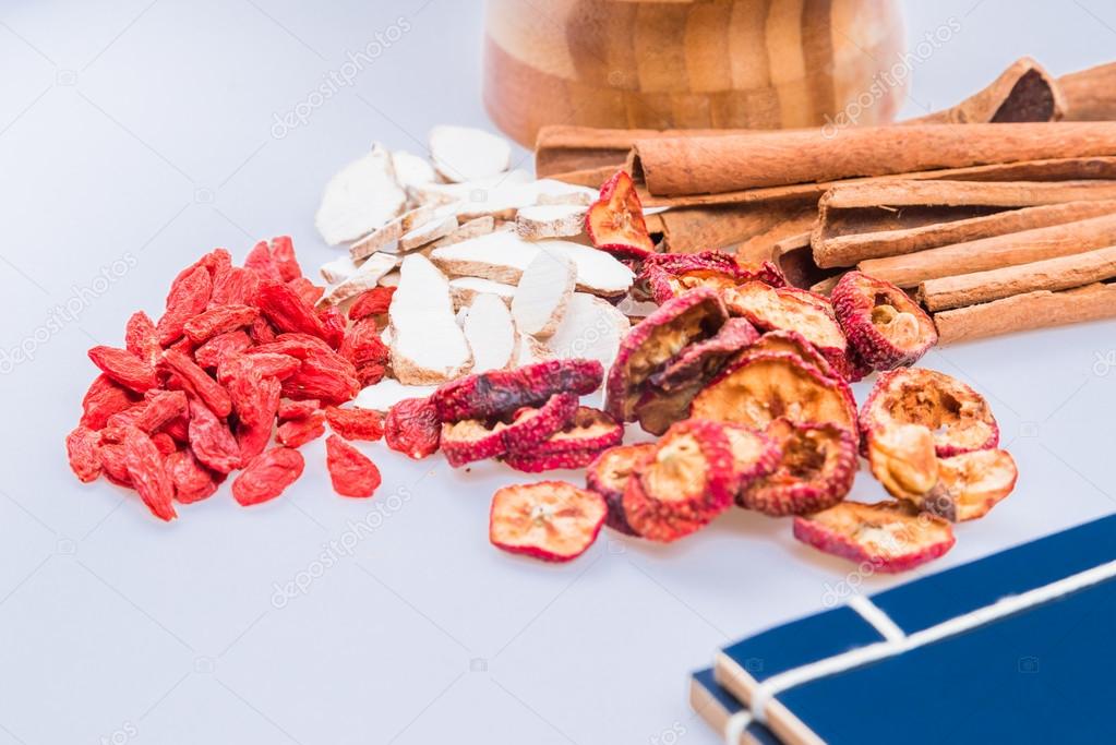 Chinese traditional herbs or medicine close up
