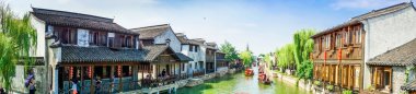 Wuzhen, Shanghai, Çin yakın ünlü su Köyü