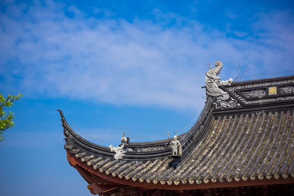 China jiangnan style eaves, close up of photo — стоковое фото