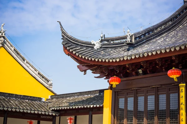 China jiangnan style eaves, close up of photo — стоковое фото