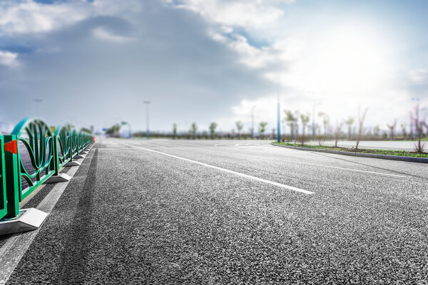 clean road of city , rapid city traffic.
