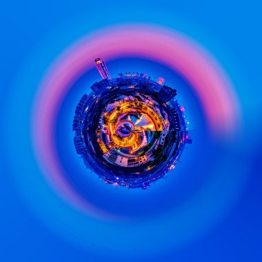 Şehir binaları kapsadığı nüfuslu kentsel gezegen