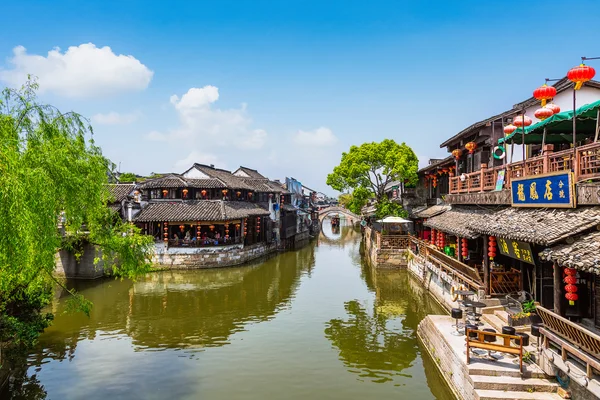 Kota kuno Xitang, Xitang adalah sekumpulan pertama kota sejarah dan budaya Tiongkok, yang terletak di Provinsi Zhejiang, Tiongkok . — Stok Foto