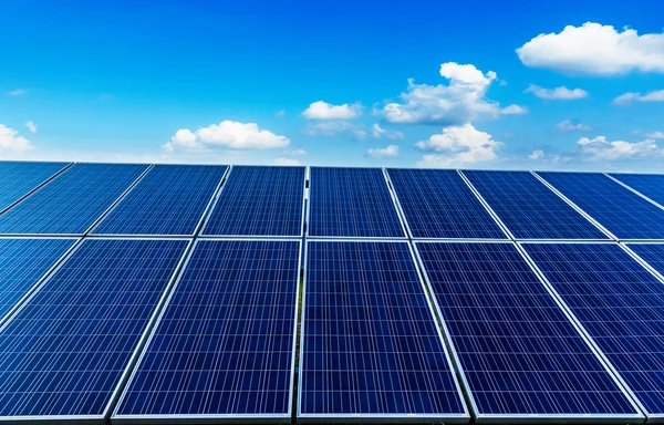 Wind turbines and solar panels. Green energy — Stock Photo, Image