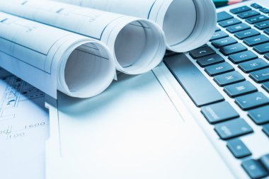 Mimari planlar, planlar ve çalışma tablosu üzerine çizim araçları