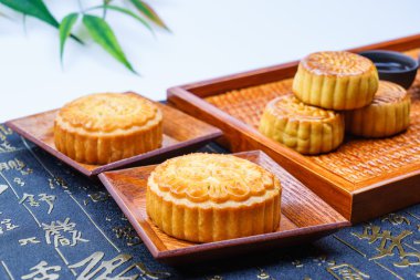 Ay çöreği ve çay, Çin güz festivali ortası yemekleri..