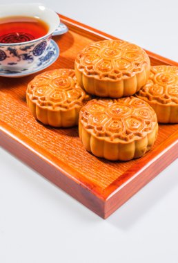 Çin sonbahar ortası festivali için ay çöreği.