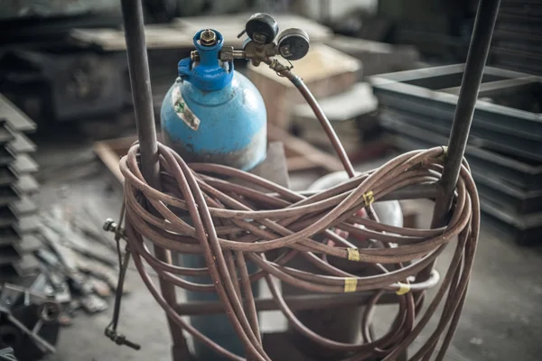 Válvula del tanque de gas de cerca — Foto de Stock