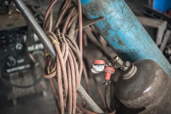 Plynový ventil nádrže zblízka — Stock fotografie