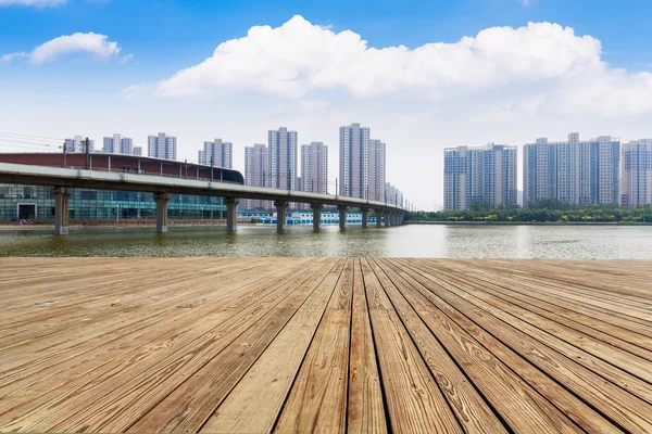 Suzhou Jinji Lake plaza pública de ocio y edificio de la ciudad —  Fotos de Stock