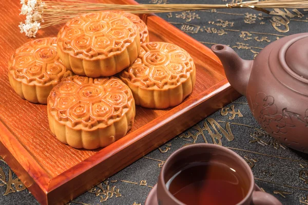 중국 단풍 축제 달 케이크 — 스톡 사진