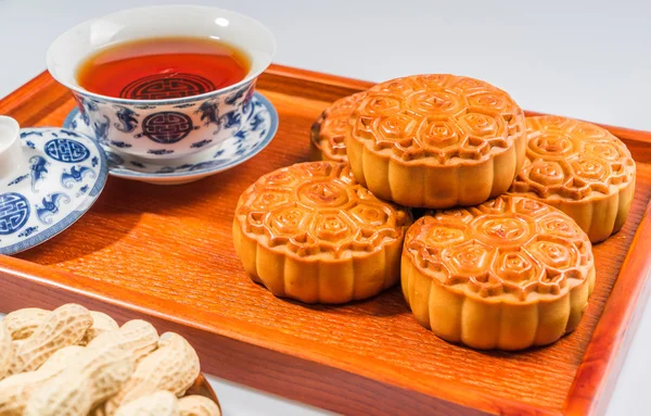 Torte lunari per il festival cinese di metà autunno — Foto Stock