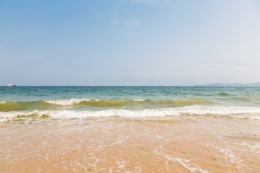 plaj manzara Çin Hainan Sanya