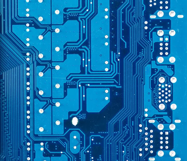 Close-up of electronic circuit board with processor — Stock Photo, Image