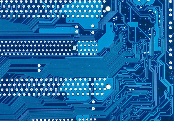 Close-up of electronic circuit board with processor — Stock Photo, Image