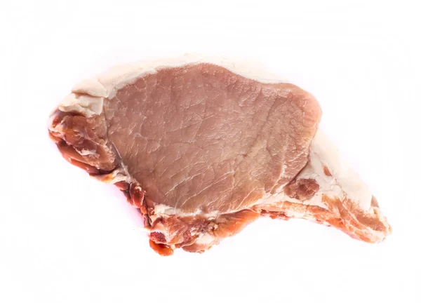 新鮮な生の牛肉ステーキ白で隔離 — ストック写真