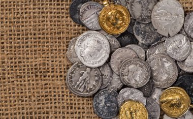Roma İmparatorluğu'nun antik sikke.