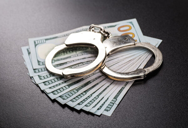 Концепция коррупции, преступности, взяточничества, мошенничества
